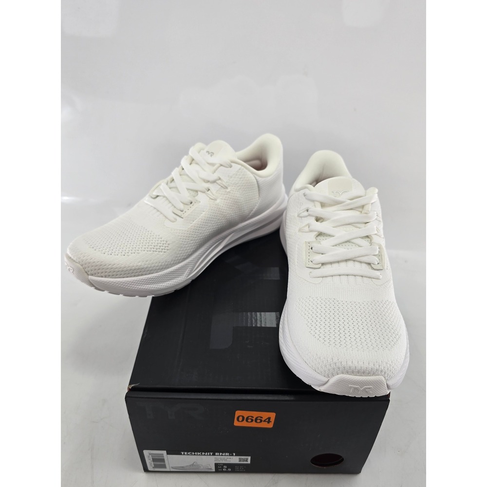 TYR Techknit RNR-1 Running Shoes Womens 6.5 White Athletic Sneakers - New